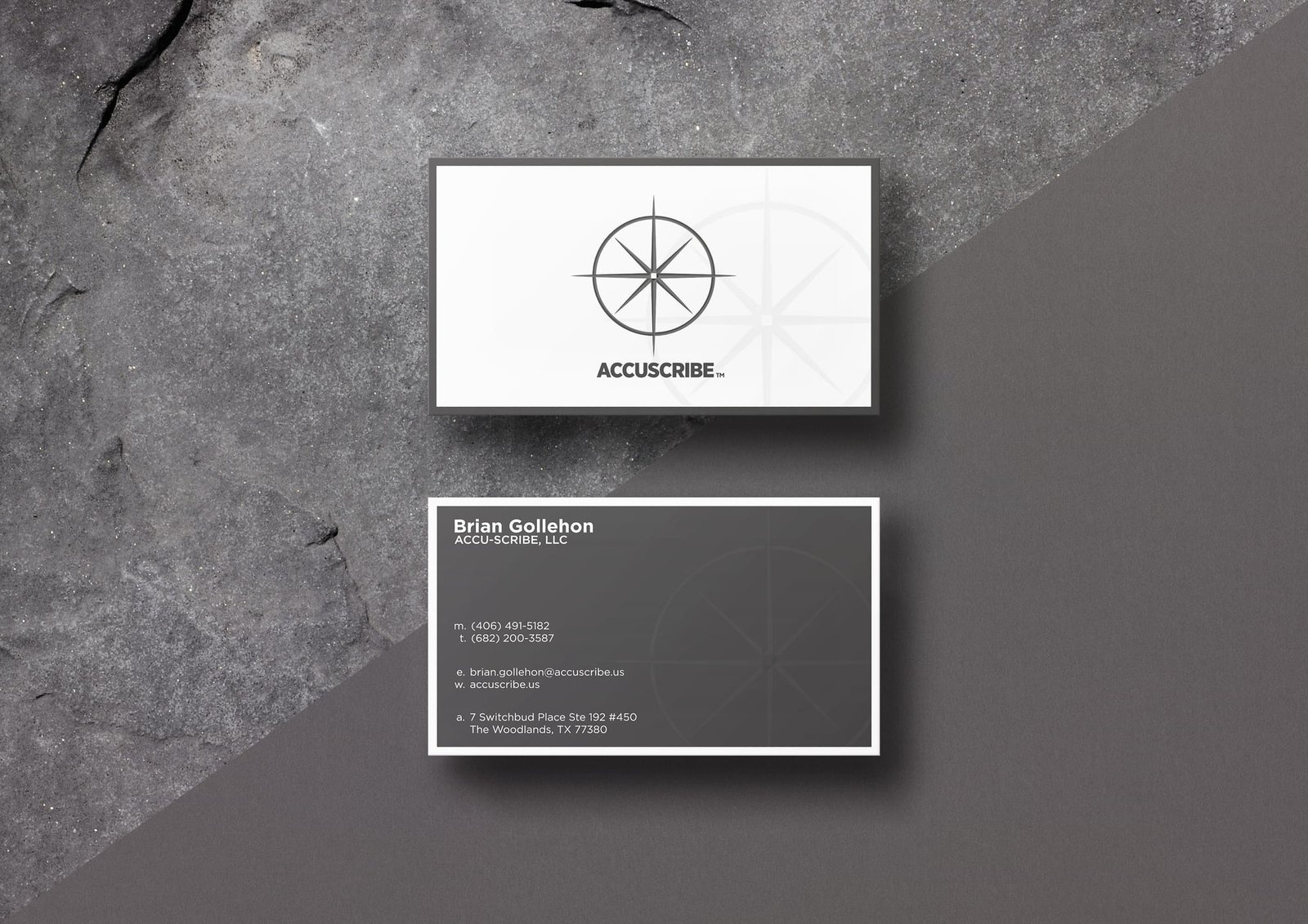 Business card design portfolio example