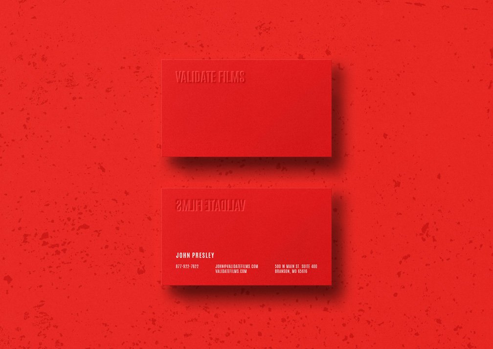 Business card design portfolio example