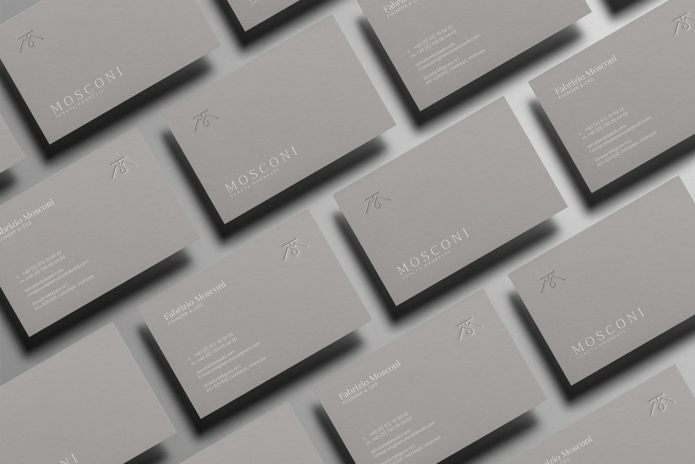 Minimal gray business card design